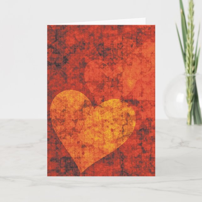 Graffiti Hearts Folded Greeting Card Kort (Framsida)