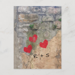 Graffiti Hearts Vykort