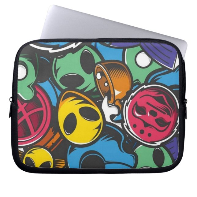 Graffiti illustration laptop fodral (Framsidan)