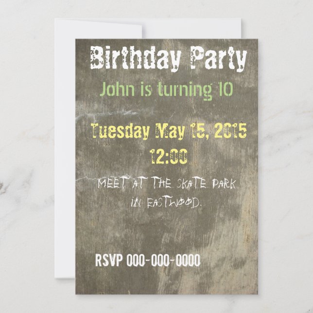 Graffiti-inbjudan Inbjudningar (Framsida)