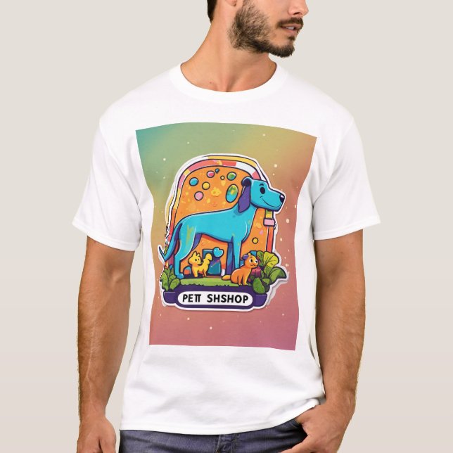 Graffiti-Inspired Minimalist pet hundar T-Shirt De (Framsida)