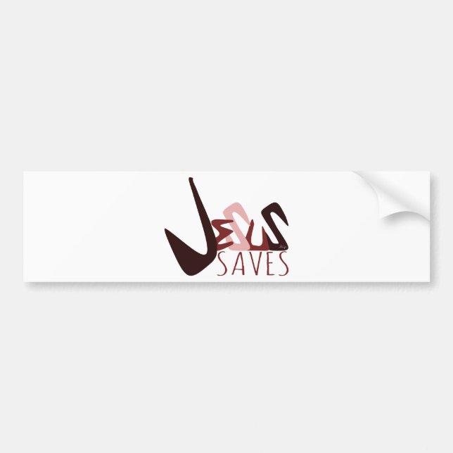 GRAFFITI JESUS SAVES in red Bildekal (Framsidan)