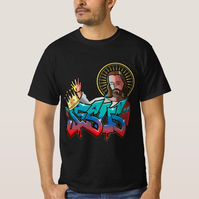 Graffiti Jesus T Shirt (Framsida)