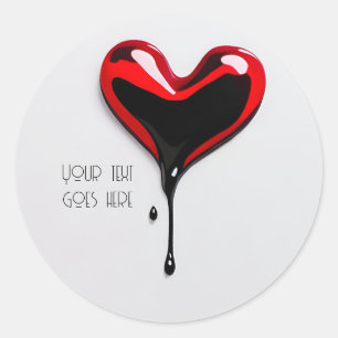 Graffiti kärlek hjärtkonst deco Sticker Runt Klistermärke