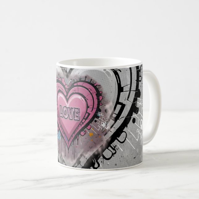 Graffiti KÄRLEK Kaffemugg (Framsida höger)