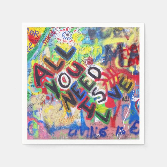 Graffiti Kärlek Napkins Pappersservett (Framsidan)