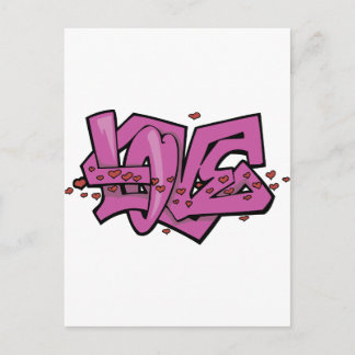Graffiti kärleksetikett vykort