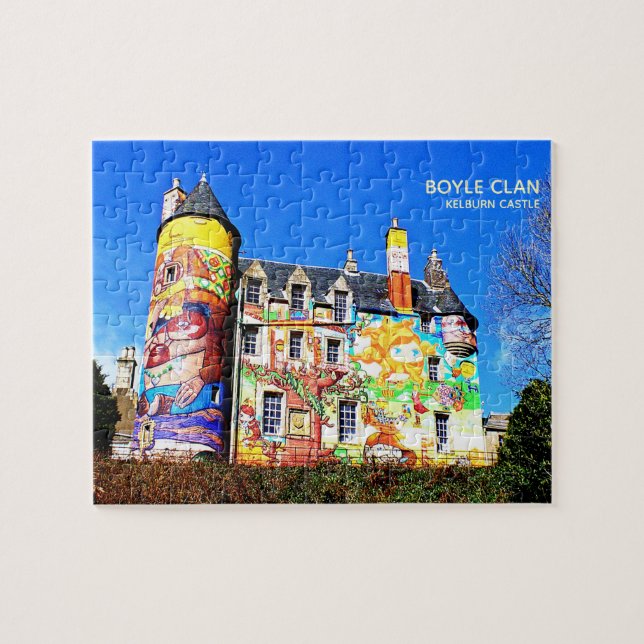 Graffiti Kelburn Castle Scotland Boyle Klan Puzzle Pussel (Horisontell)
