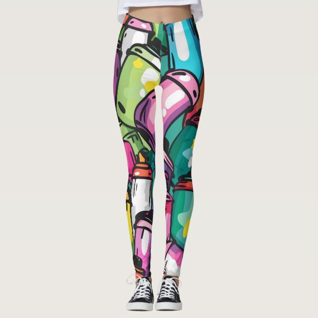 Graffiti-konst Leggings (Framsida)