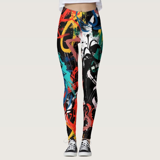 Graffiti-konst Leggings (Framsida)