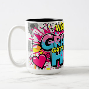 Graffiti Kramar från Mormor Två-Tonad Mugg