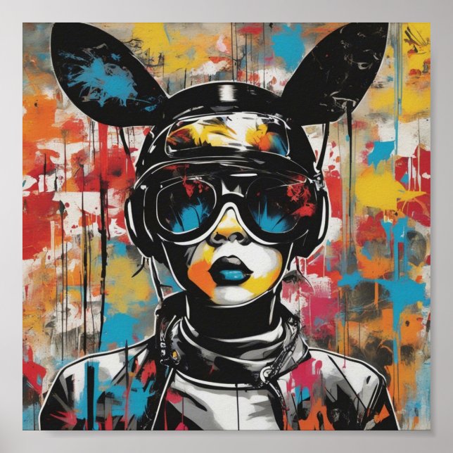 Graffiti Kreativ Colorful Wall Art Poster (Framsidan)