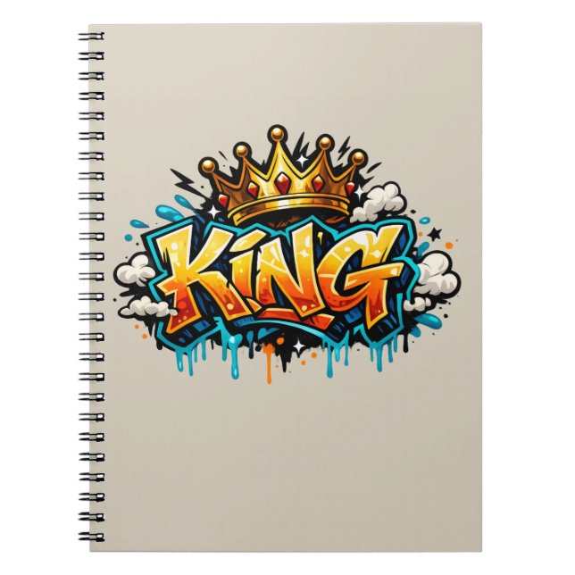Graffiti Kung av Crowned Street Anteckningsbok (Framsidan)