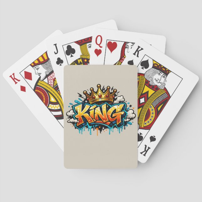 Graffiti Kung av Crowned Street Casinokort (Baksidan)