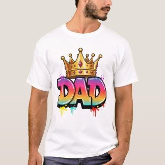 Graffiti Kung Pappa | Livlig Urban Krontröja T Shirt