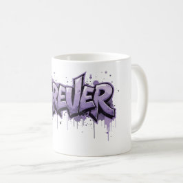 Graffiti Lavender Infinity ’FOREVER’ Kaffemugg
