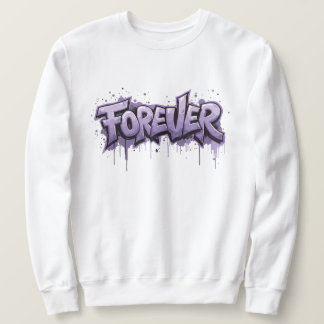 Graffiti Lavender Infinity ’FOREVER’ Lång Ärmad Tröja