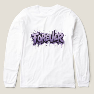 Graffiti Lavender Infinity ’FOREVER’ T Shirt