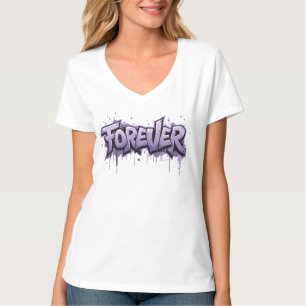 Graffiti Lavender Infinity ’FOREVER’ T Shirt