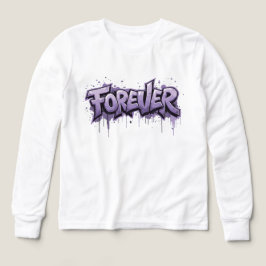 Graffiti Lavender Infinity ’FOREVER’ T Shirt