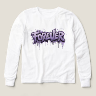 Graffiti Lavender Infinity ’FOREVER’ T Shirt