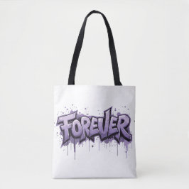 Graffiti Lavender Infinity ’FOREVER’ Tygkasse