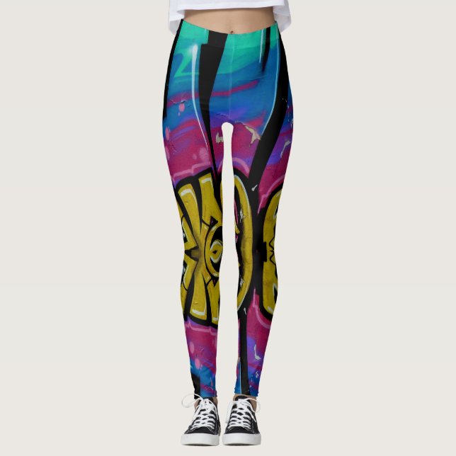 Graffiti leggings. leggings (Framsida)