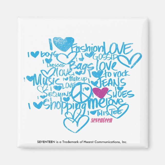 Graffiti Lila/Aqua Magnet (Framsidan)