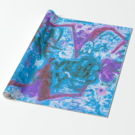 Graffiti Lila Blue Urban Street Painting Wall Art Presentpapper
