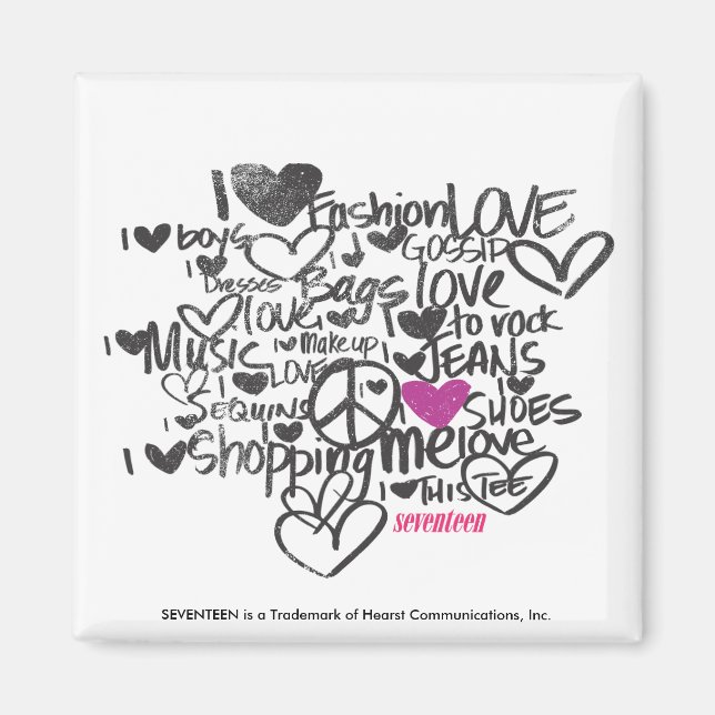 Graffiti Lila Magnet (Framsidan)