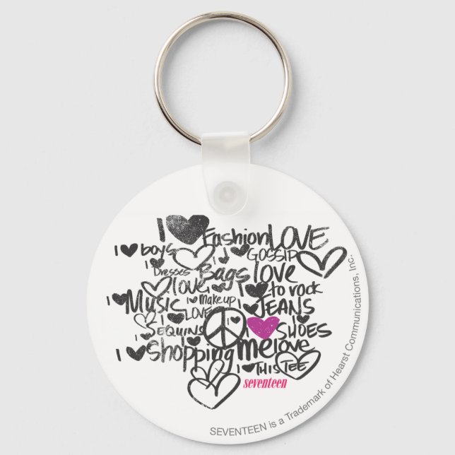 Graffiti Lila Nyckelring (Framsida)