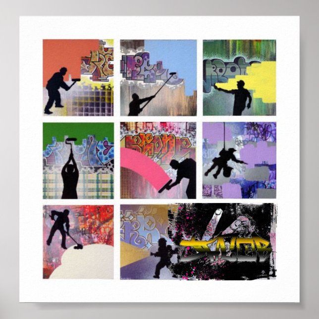 Graffiti Line Poster (Framsidan)