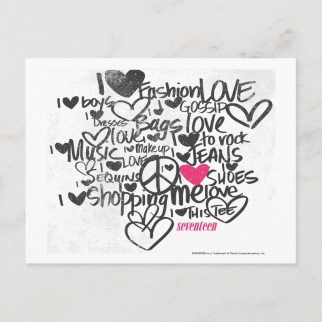 Graffiti Magenta Vykort (Framsida)