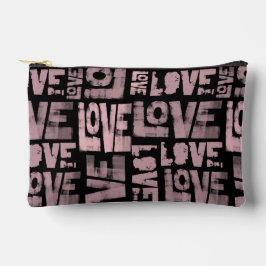 Graffiti Makeup Bag - Rosa och svart - Kärlek