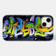 Graffiti Märkre Stil Fodral | iPhone 14 Fodral-Mat (Back (Horizontal))