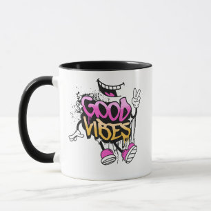 Graffiti med bra vibbar mugg