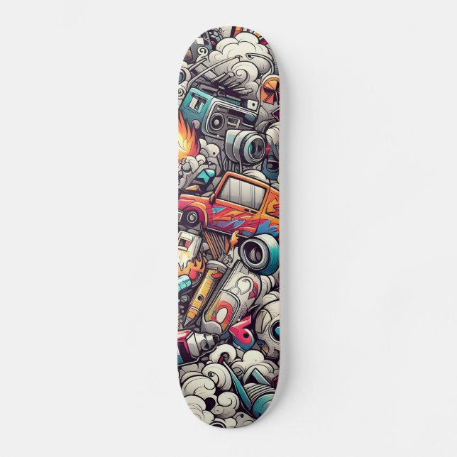 Graffiti Mini Skateboard Bräda 18,5 Cm (Framsida)