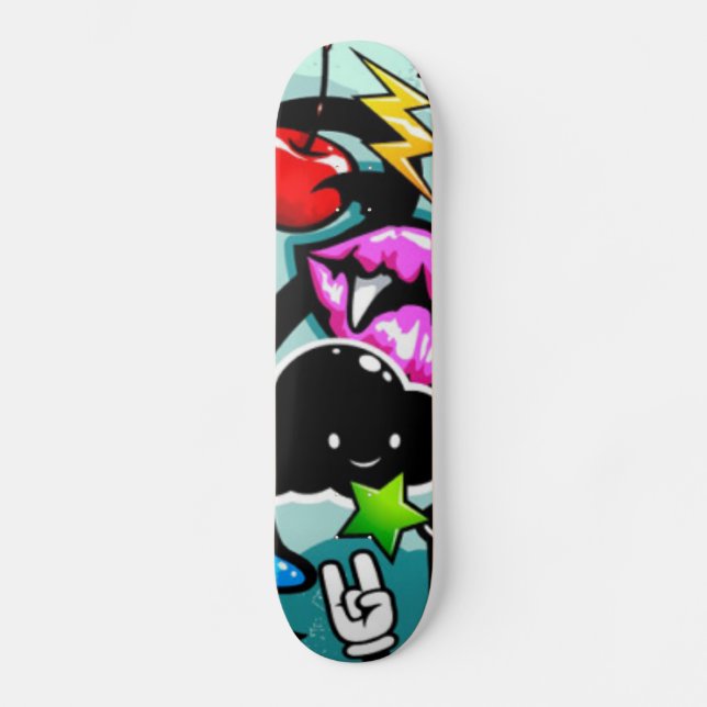Graffiti Mini Skateboard Bräda 18,5 Cm (Framsida)