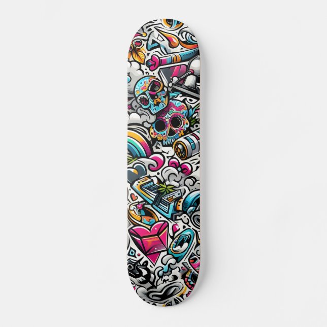 Graffiti Mini Skateboard Bräda 18,5 Cm (Framsida)