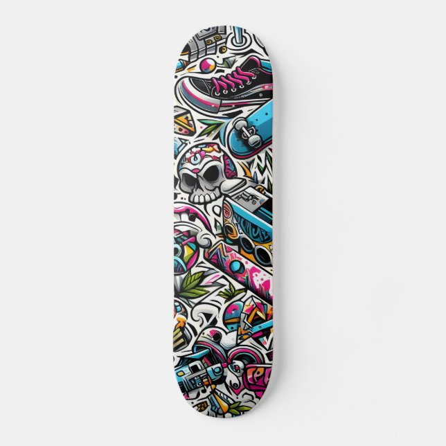 Graffiti Mini Skateboard Bräda 18,5 Cm (Framsida)