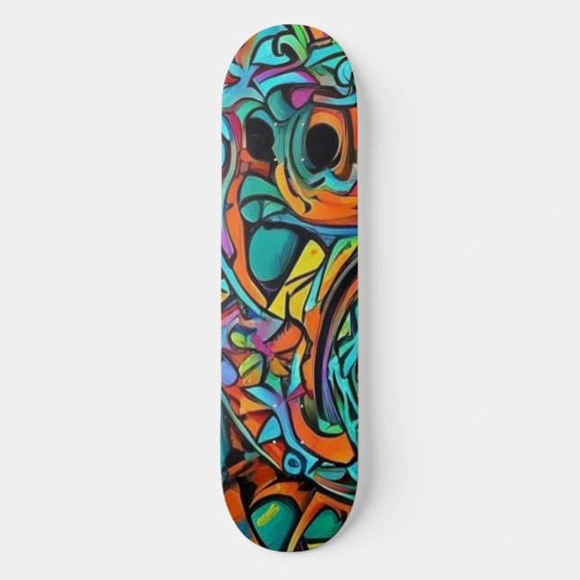 Graffiti Mini Skateboard Bräda 18,5 Cm (Framsida)