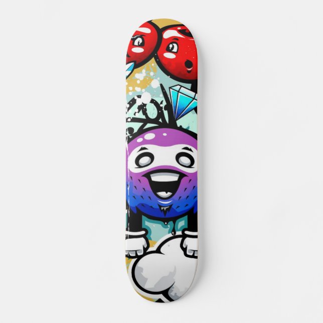 Graffiti Mini Skateboard Bräda 18,5 Cm (Framsida)