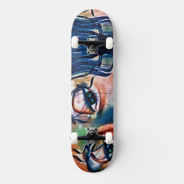 Graffiti Mini Skateboard Bräda 18,5 Cm (Framsida)