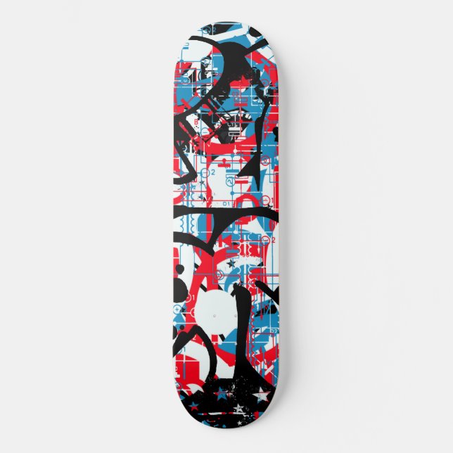 Graffiti Mini Skateboard Bräda 18,5 Cm (Framsida)