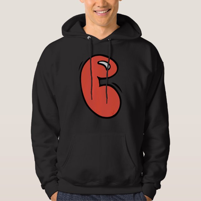 Graffiti Monogram Brev C i Knubbiget Cute Bubblest Hoodie (Framsida)