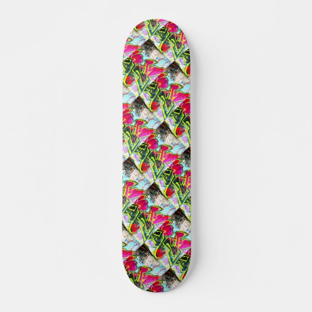 Graffiti mönster-design skateboard bräda 19,5 cm (Framsida)
