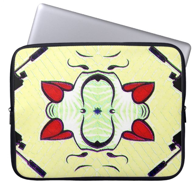 Graffiti Mönster Laptop Fodral (Framsidan)