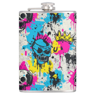 Graffiti Mönster med Neon Färg och Urban Grunge Fickplunta
