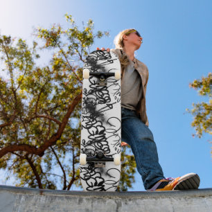 Graffiti Mönster Mini Skateboard Bräda 18,5 Cm