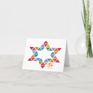 Graffiti Mosaic Jewish Star Art Tack Kort